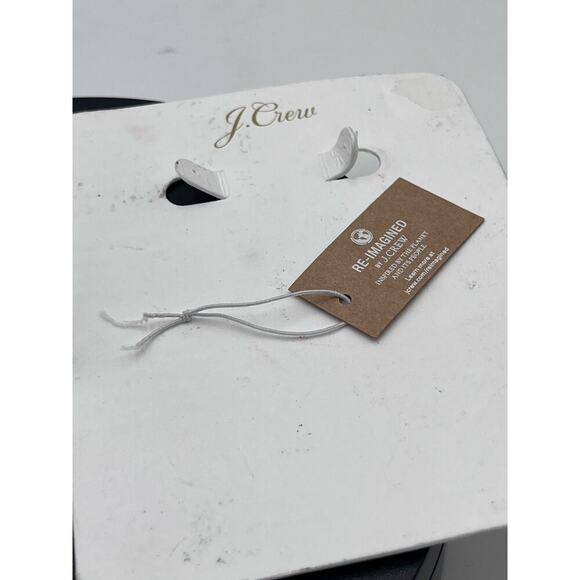 J. Crew Gold Plated Double Hoop Crystal Earrings New - Picture 2 of 13